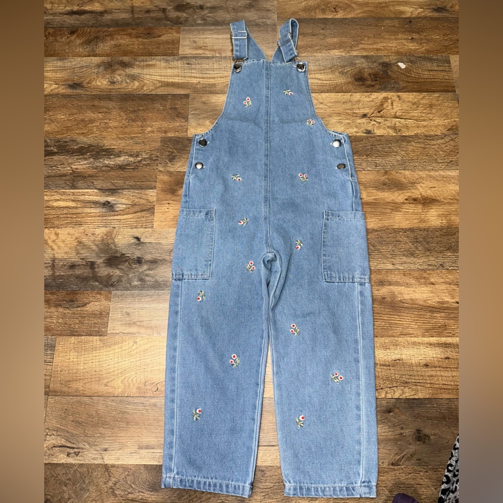 Girls'  Denim embroidered Overall